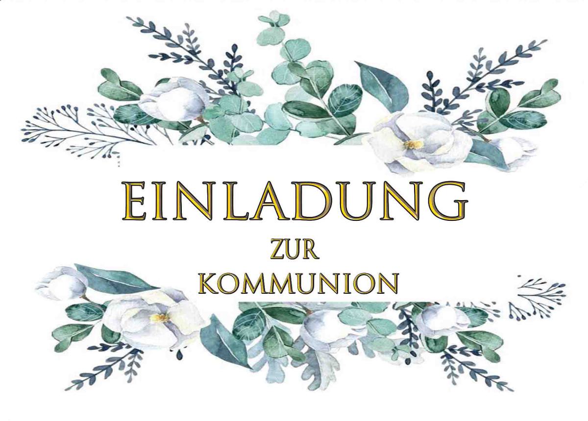 Kommunion-Einladungskarten